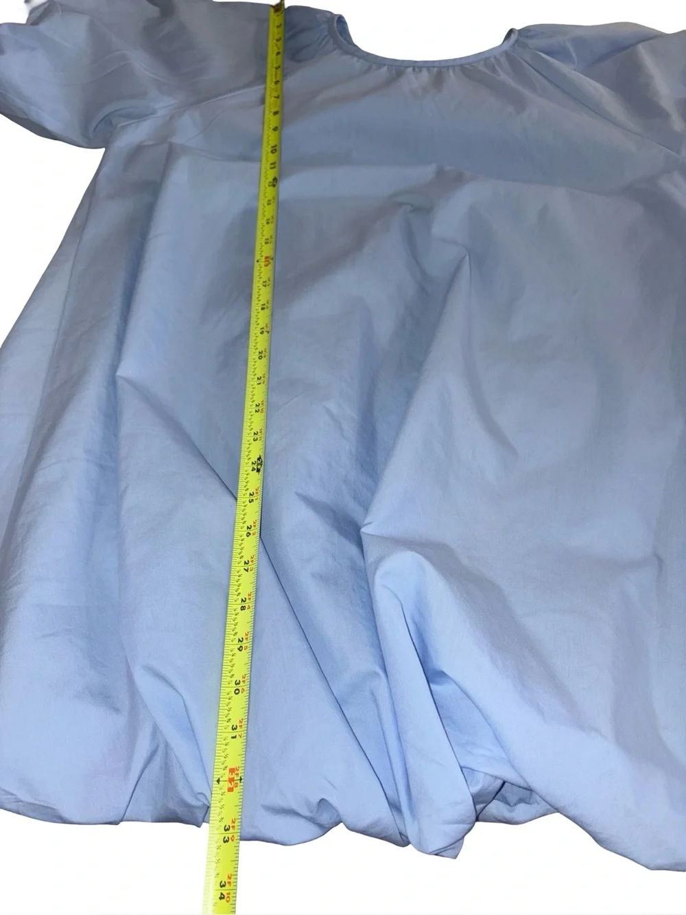 ASOS Design Light Blue Puff Sleeve Smock Dress Size US 10 - Picture 9 of 9